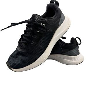 Under Armour Charged Breathe Women's 6.5 Black White Running Sneakers